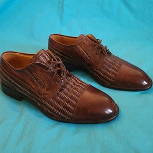 NDS Men's Italian Johnston & Murphy Leather Dress Shoes Sz 8